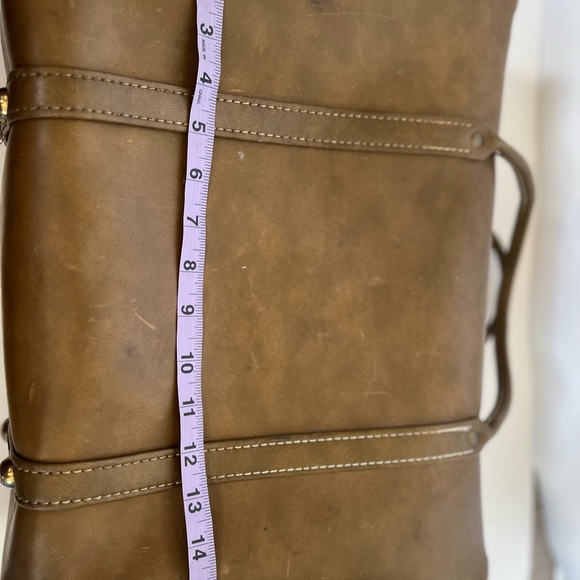 Vintage brown large leather feel briefcase… - Picture 7 of 9